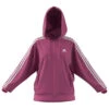 ADIDAS Women's 3-Stripes FT Full Zip O Hoodie - Hoodie -Outdoor Bekleidungs Laden adidas womens 3 stripes ft full zip o hoodie hoodie