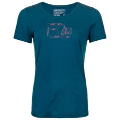Ortovox Women's 120 Cool Tec Leaf Logo T-Shirt - Merinoshirt