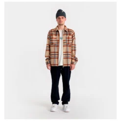 Revolution Checked Wool-Blend Overshirt With Zipper - Hemd -Outdoor Bekleidungs Laden revolution checked wool blend overshirt with zipper hemd detail 4