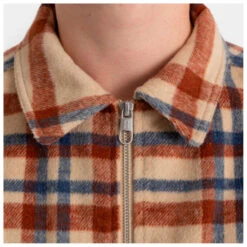 Revolution Checked Wool-Blend Overshirt With Zipper - Hemd -Outdoor Bekleidungs Laden revolution checked wool blend overshirt with zipper hemd detail 5